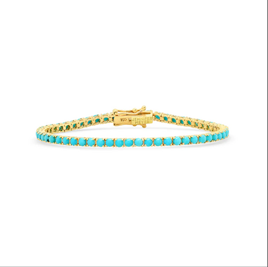Turquoise 4-Prong Tennis Bracelet