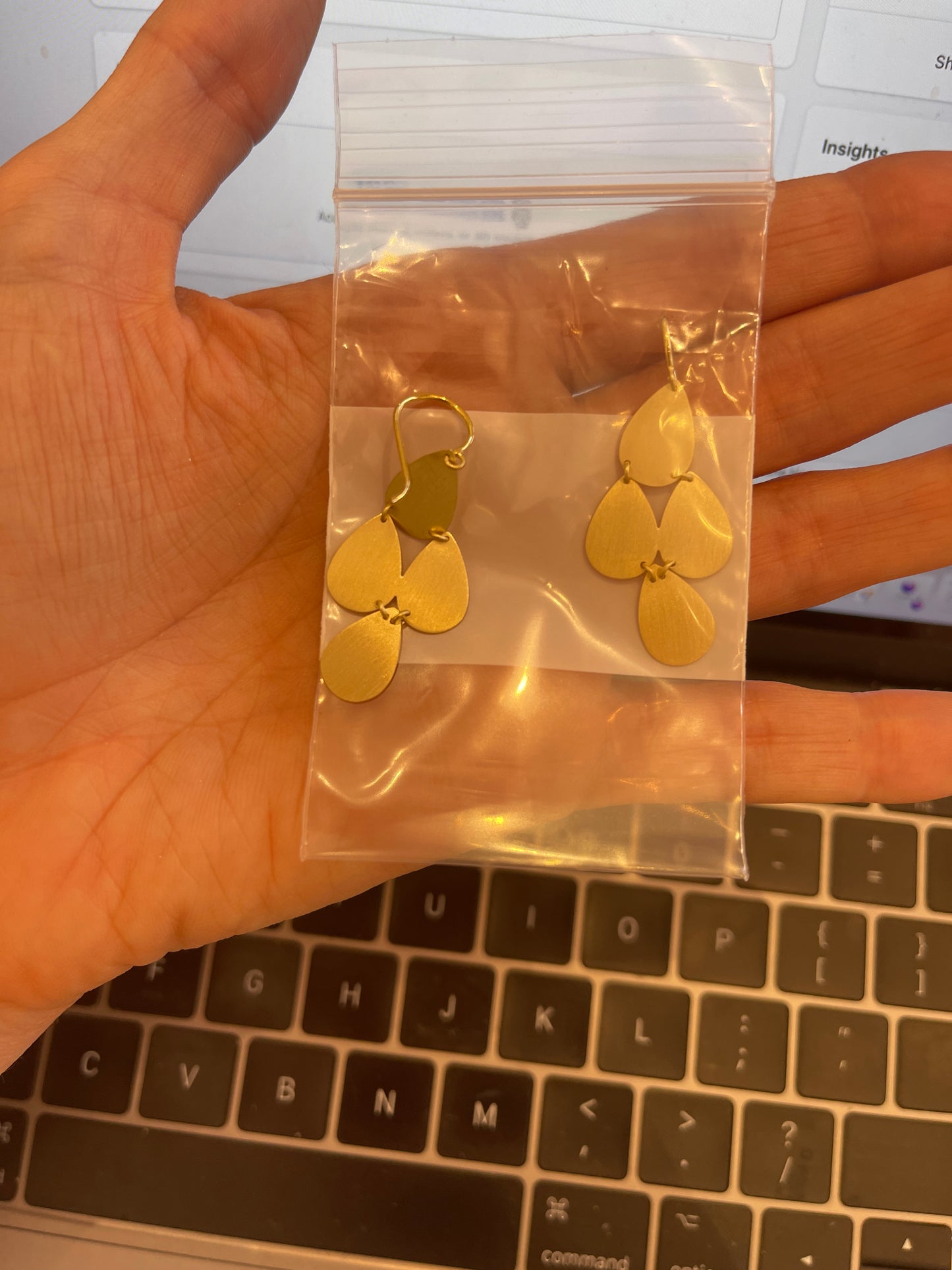 4 Drop YG Chandelier Earring