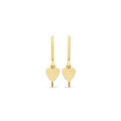 Mini Heart Drop Earings-18k