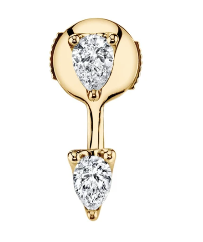 Orbit Earring - Pear Diamond