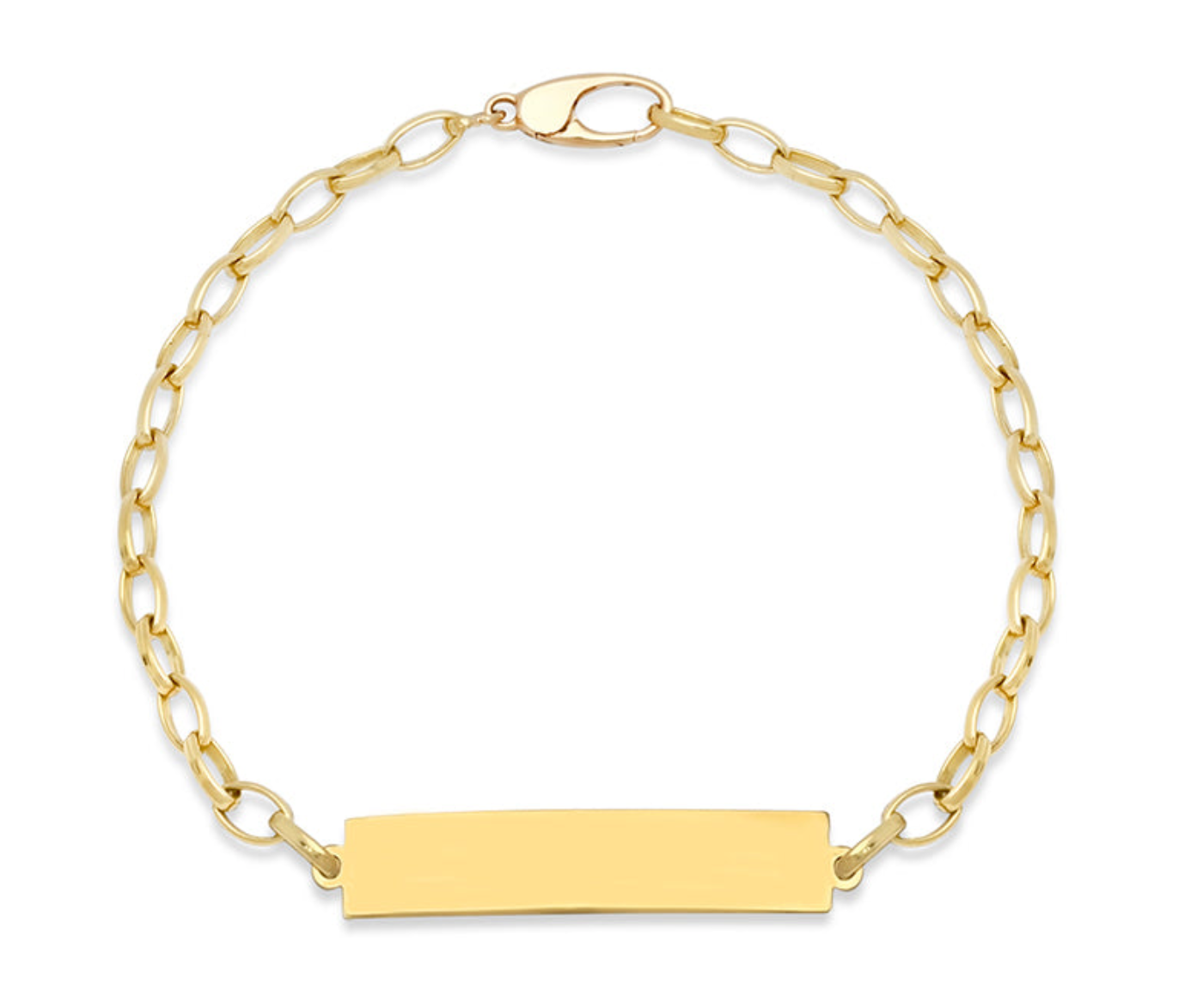 Small Edith Link Bracelet with Nameplate