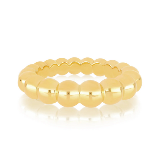 EF COLLECTION GOLD JUMBO BALL STACK RING