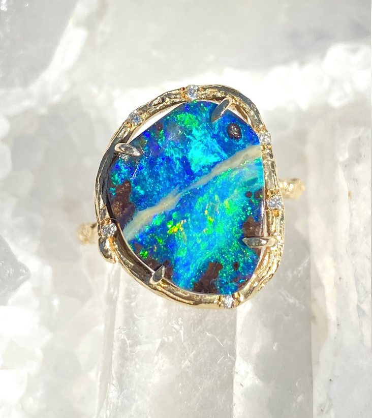 Deep Sea Opal Ring