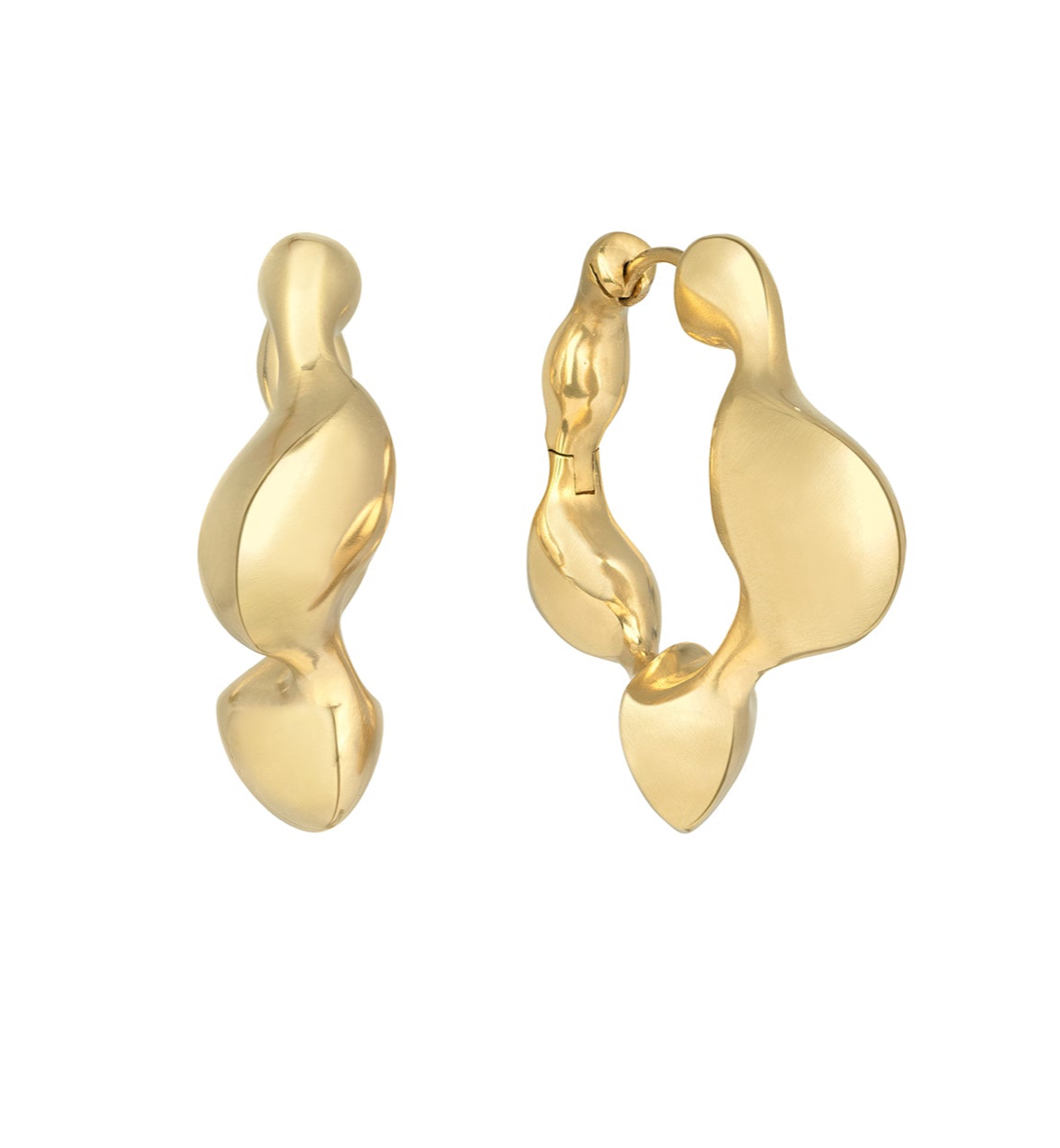 Cayrn Hoops in 18K Yellow Gold