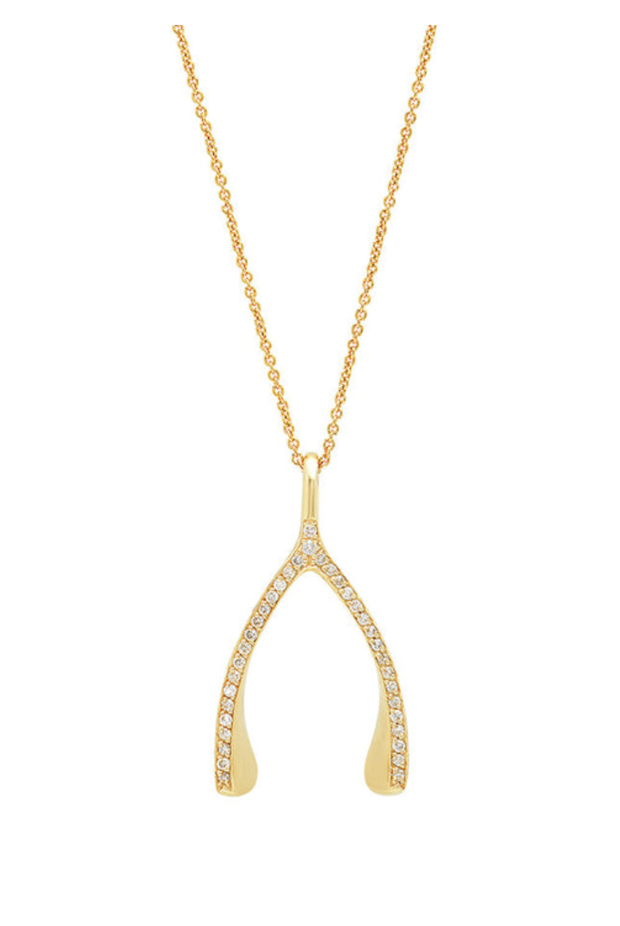 Diamond Wishbone Necklace