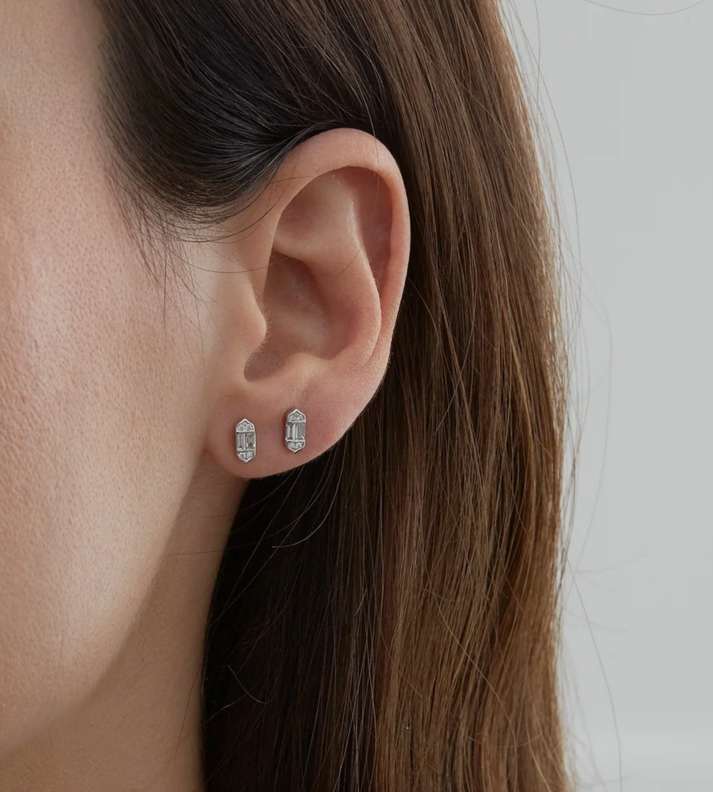 Taj Baguette Studs