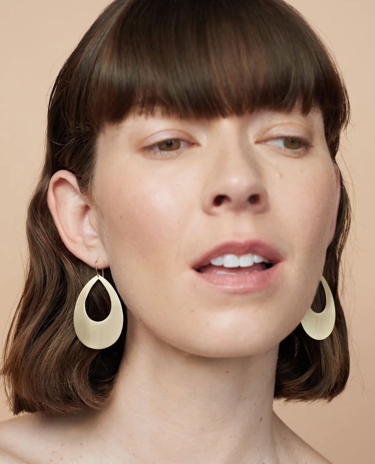 Gold Classic Open Drop Earrings