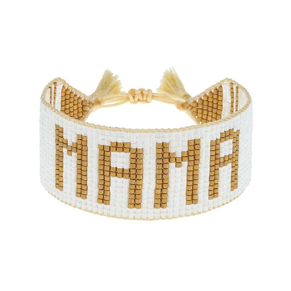 White/Gold Mama Bracelet
