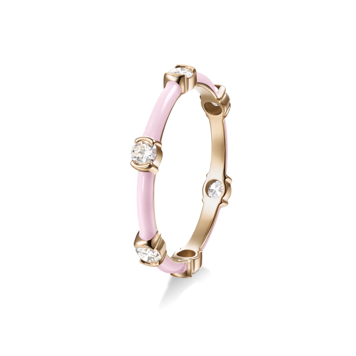 Zea Ring in Pink Enamel