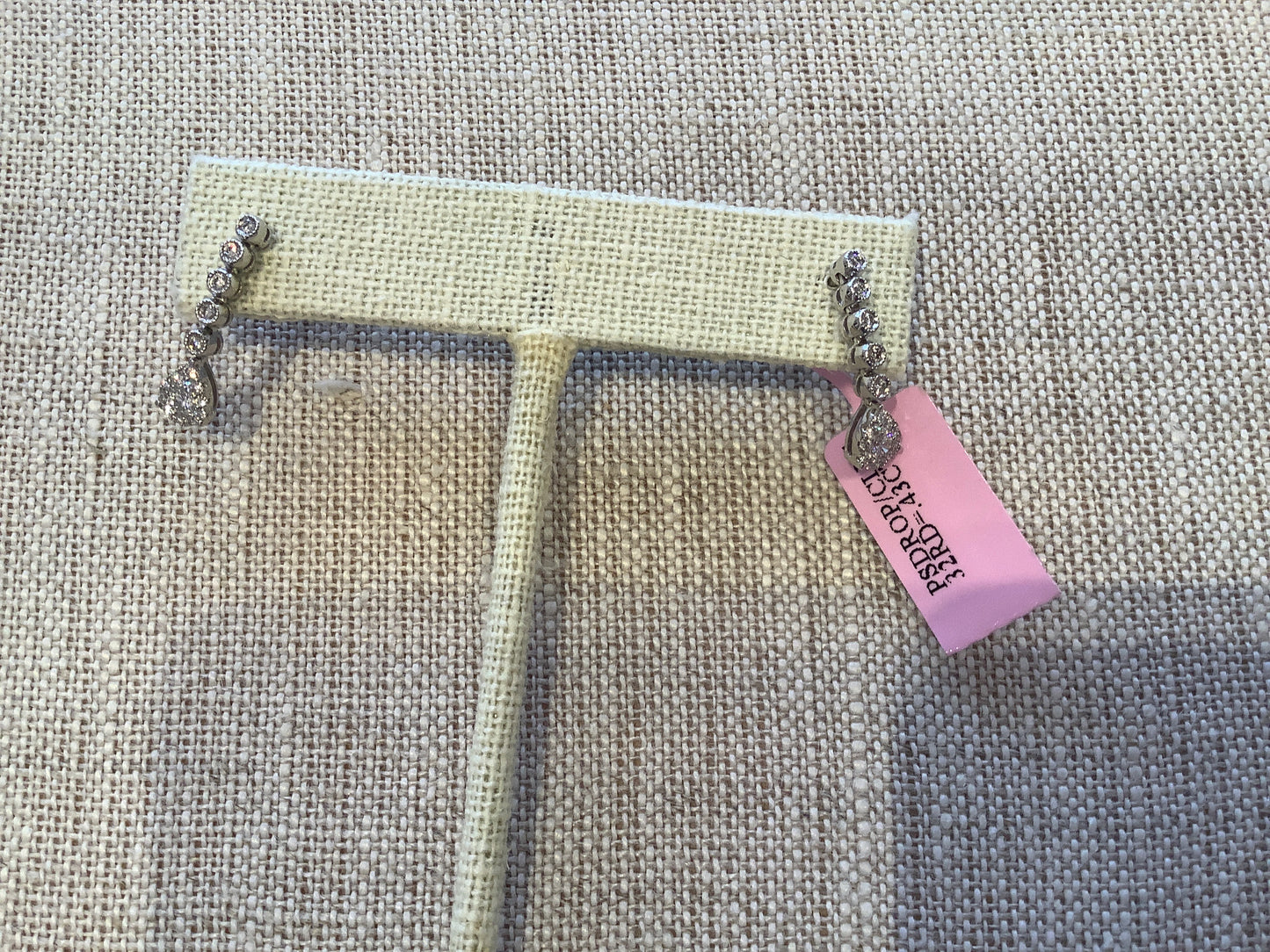 White Gold Drop Earrings (pair)