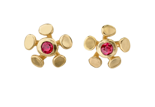 Chrona Studs with Rubies