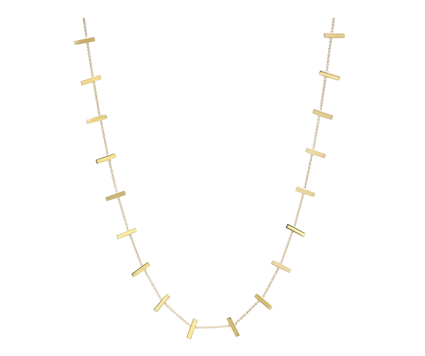 18k Gold Cross Bar Necklace
