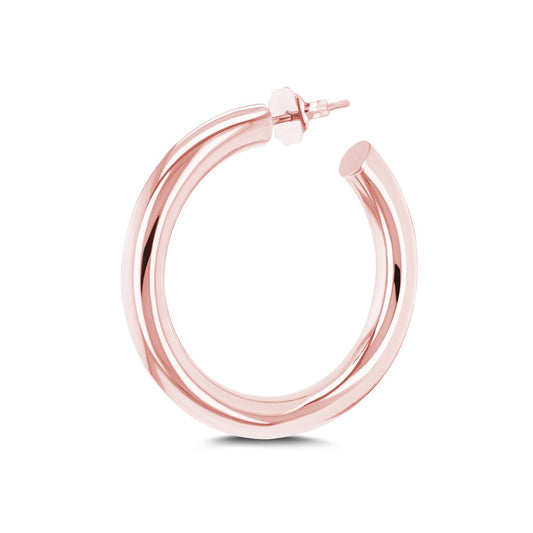 Rose Gold Tube Hoops 3cm