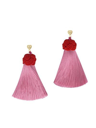 Cherry Pink and Red Topknots