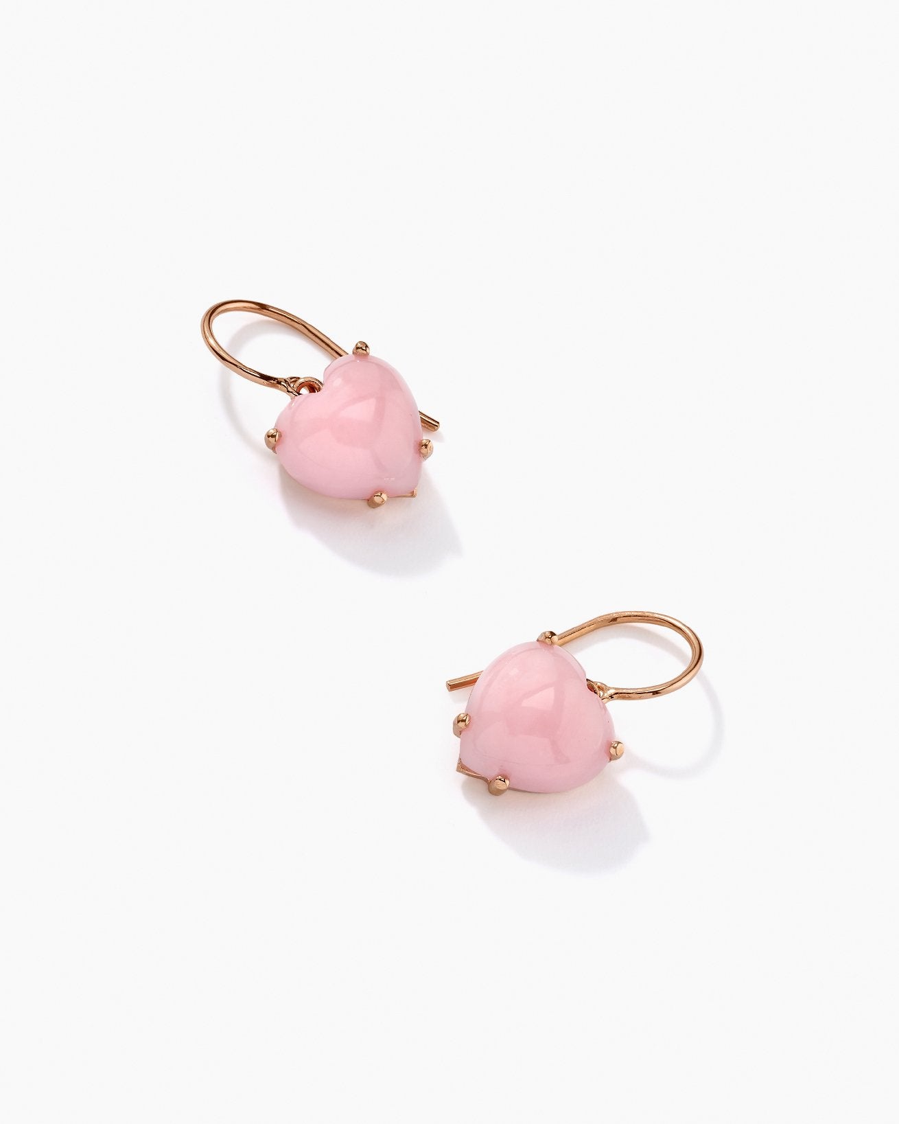 Love Earrings w/ Pink Opal-Rose Gold 18k