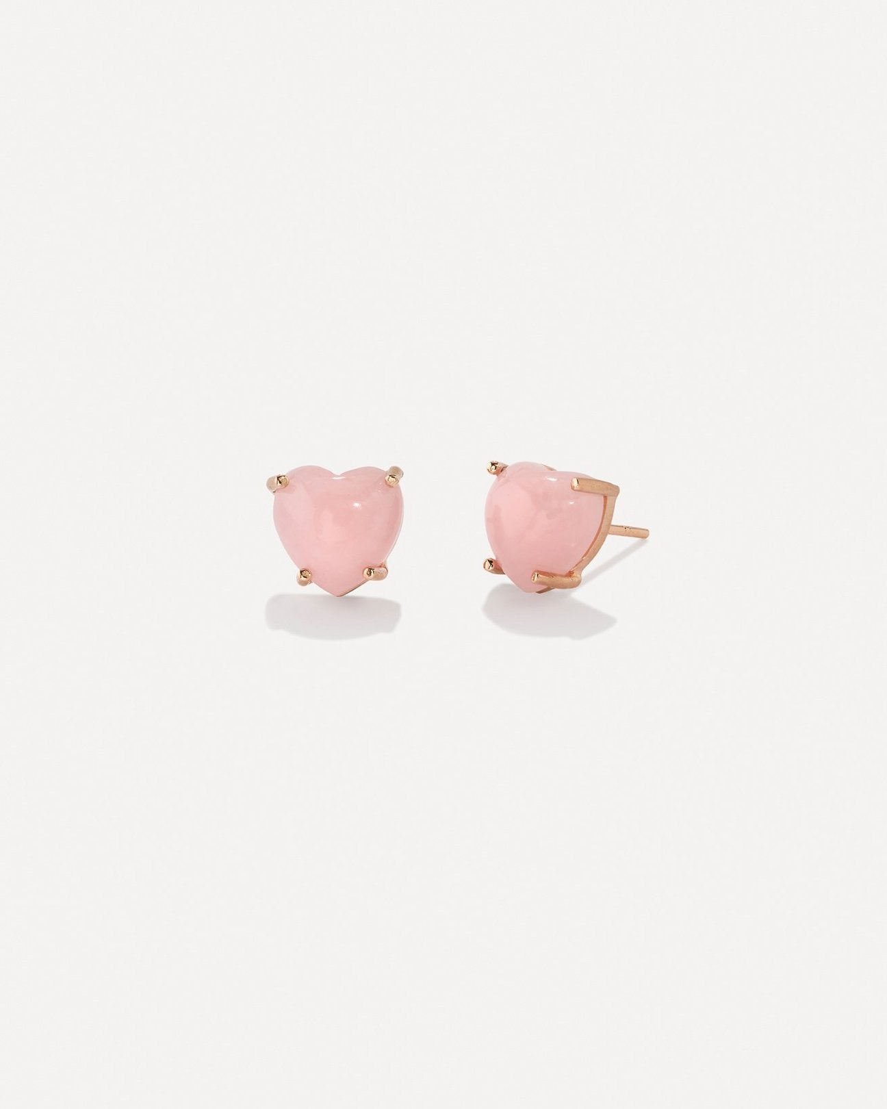 Love Studs in Rose Gold w/ Pink Opal-18k