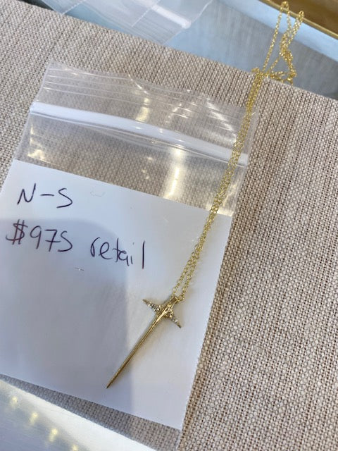 Small Thorn cross Necklace