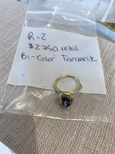 R-2 Bi Color Tan Zanite Ring