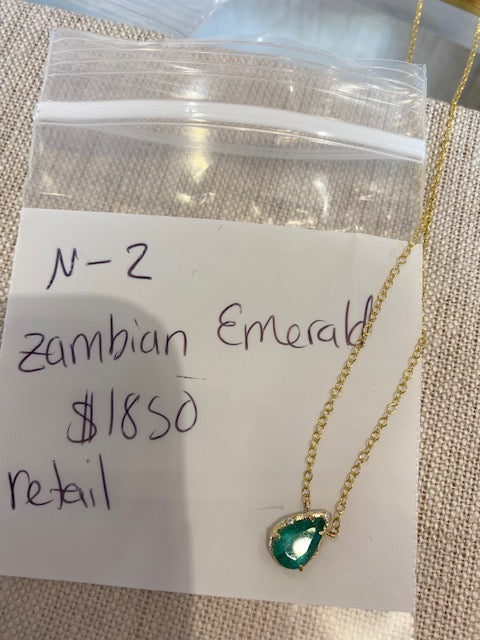 N-2 Zambian Emerald Necklace