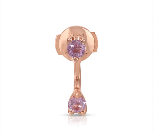 Orbit Earring - Pink Sapphire
