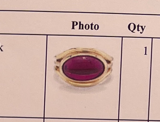 Bow Triple Band Ring Cabochon 18k