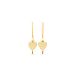 Mini Heart Drop Earings-18k