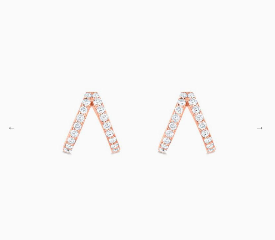 Split Huggies-14k Rose Gold