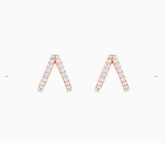 Split Huggies-14k Rose Gold