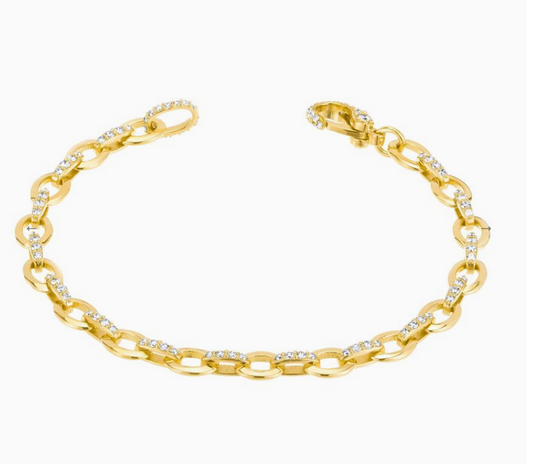 Oval Link Bracelet - 14k