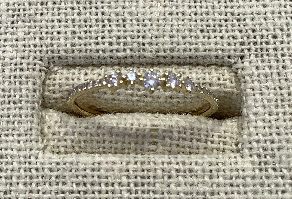 Petite "Jasmine" Ring - Yellow Gold / Diamonds 1/4 way