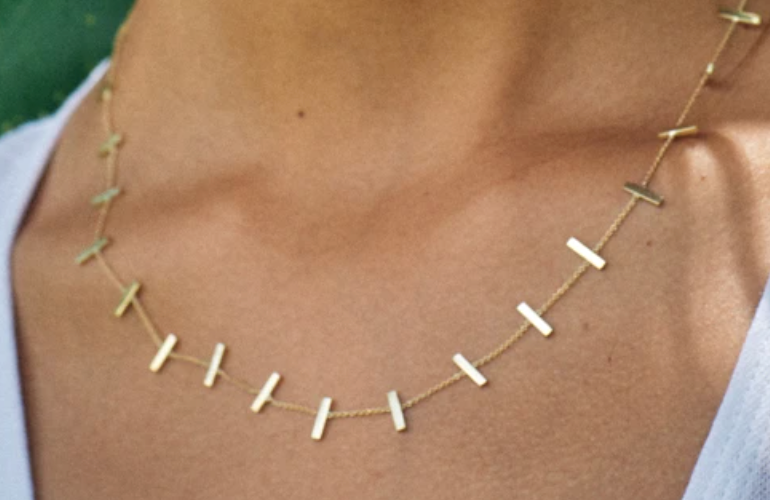 Jennifer meyer cross bar necklace online