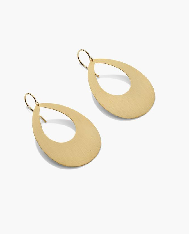 Gold Classic Open Drop Earrings