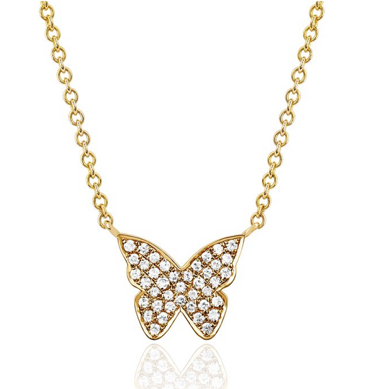 Diamond Butterfly Necklace