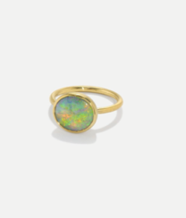 One of a Kind 18k Yellow Gold Ring Bezel set with Opal (2.91 cts)