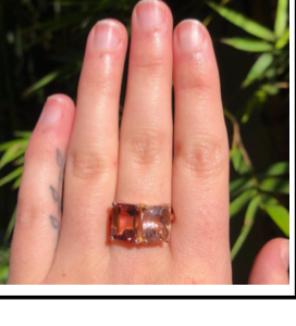 Gemmy Gem One of a Kind 18k Rose Gold Ring set with Pink Tourmaline (7.44 cts)