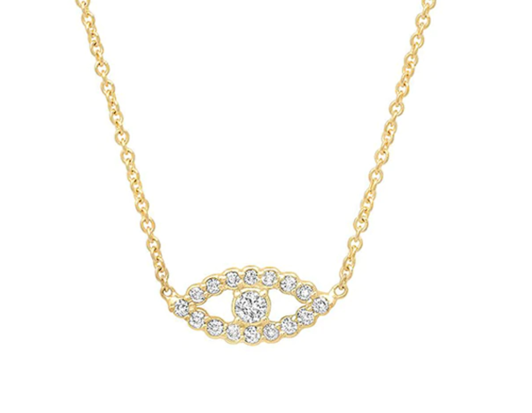YG Diamond Mini Open Eye Necklace