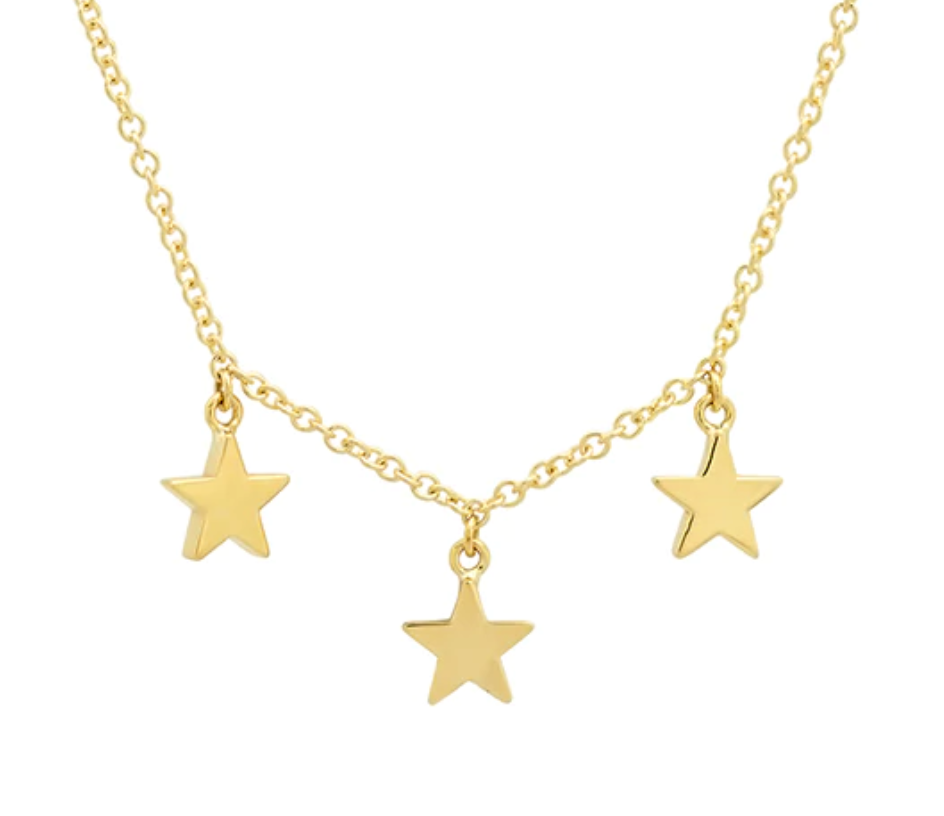 YG 3 Mini Star Drop Necklace