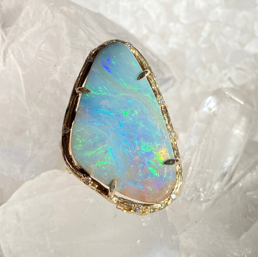 Swirl Opal Ring