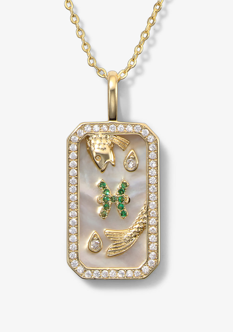 Zodiac Amulet Necklace Pisces