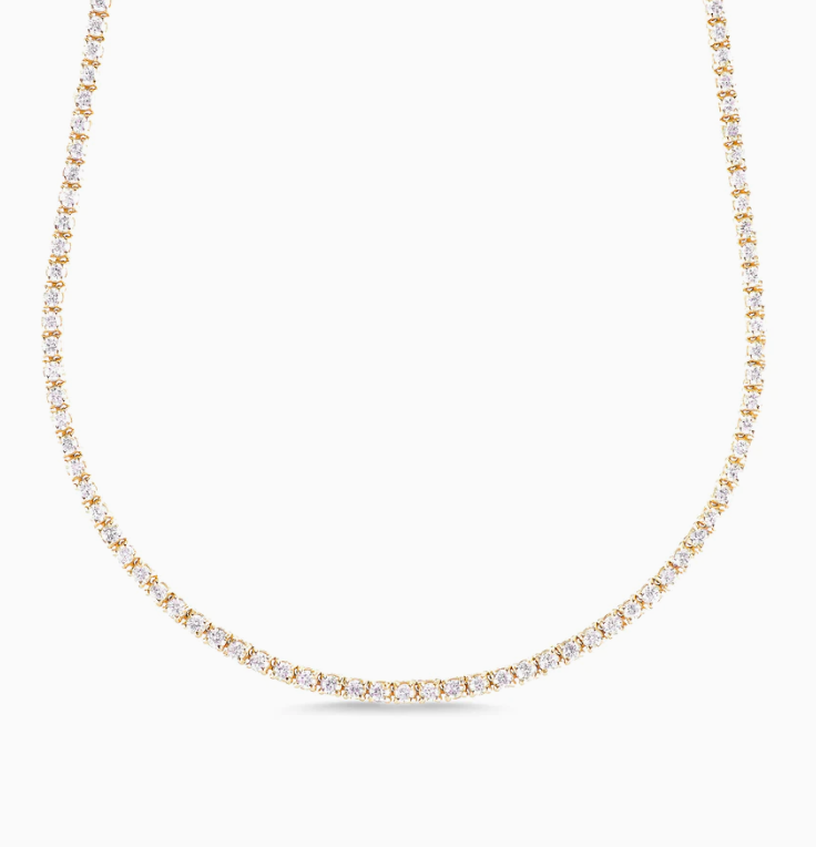 Tennis Necklace Yellow Gold