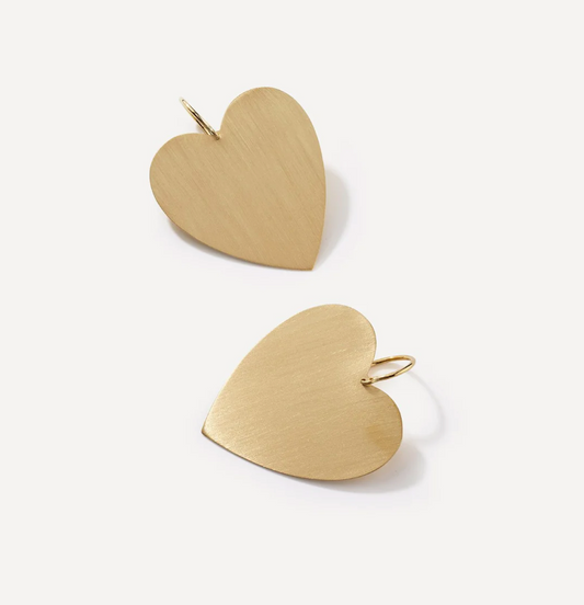Large Gold Classic Love Earrings