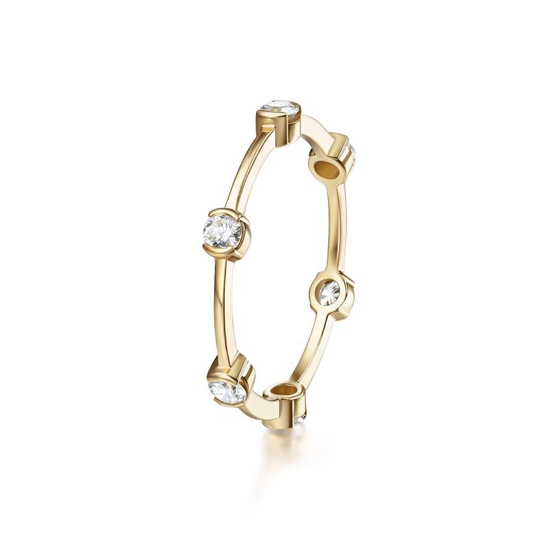Zea Ring: 18k yellow gold with diamonds (0.38 tcw) size 5.5