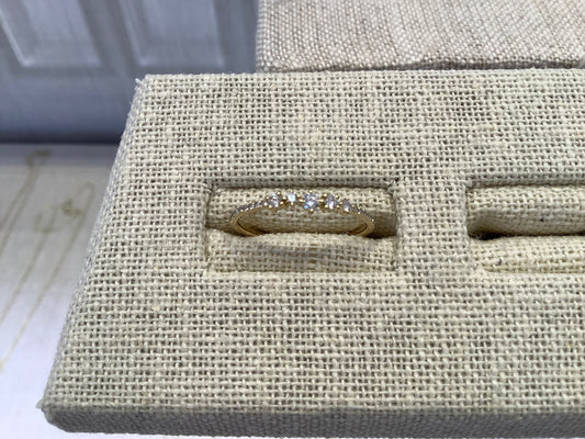 Petite "Jasmine" Ring - Yellow Gold / Diamonds 1/4 way