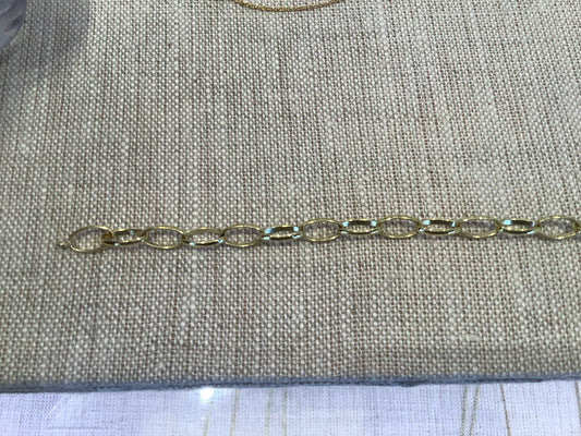 18K YELLOW GOLD MEDIUM EDITH LINK BRACELET