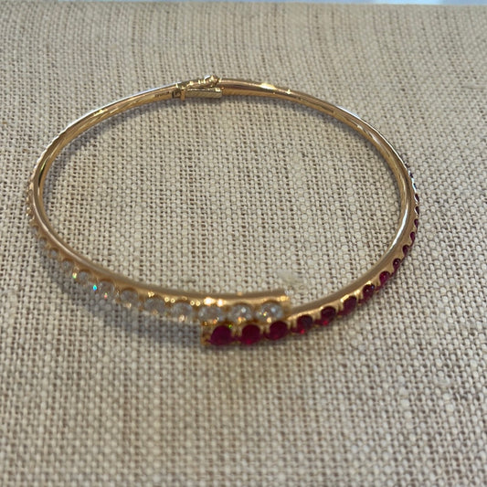 Lola Cuff: 18k pink gold with diamonds (2.2 tcw) and rubies (2.6 tcw)