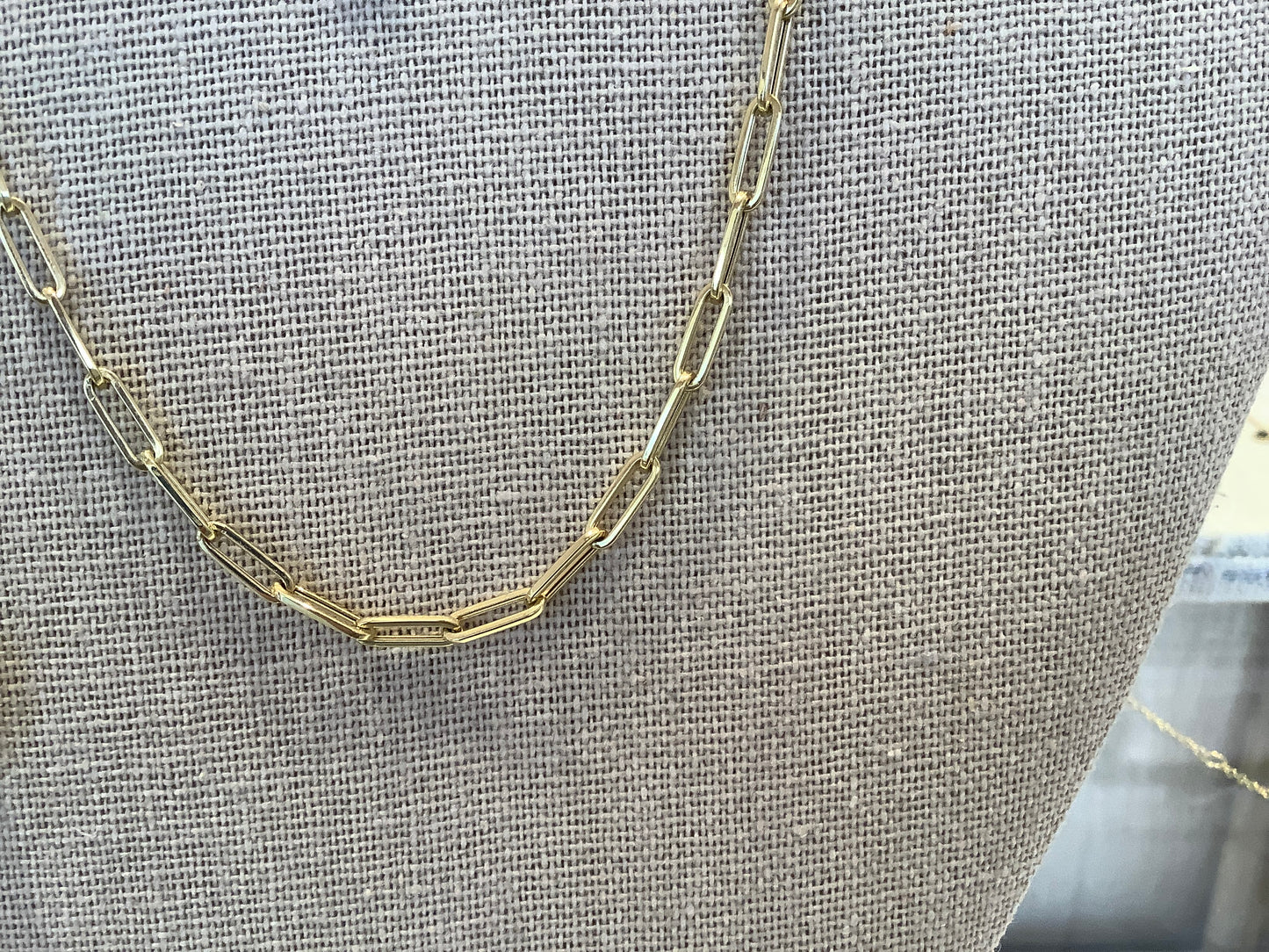 Paperclip Necklace - Yellow Gold