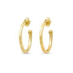 Small Hammered Hoops-18K